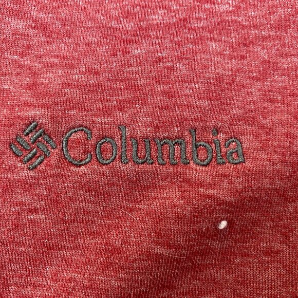 Columbia Men's Henley Shirt Medium Red Long-Sleeve Omni-Wick Polyester/Cotton - Picture 3 of 10